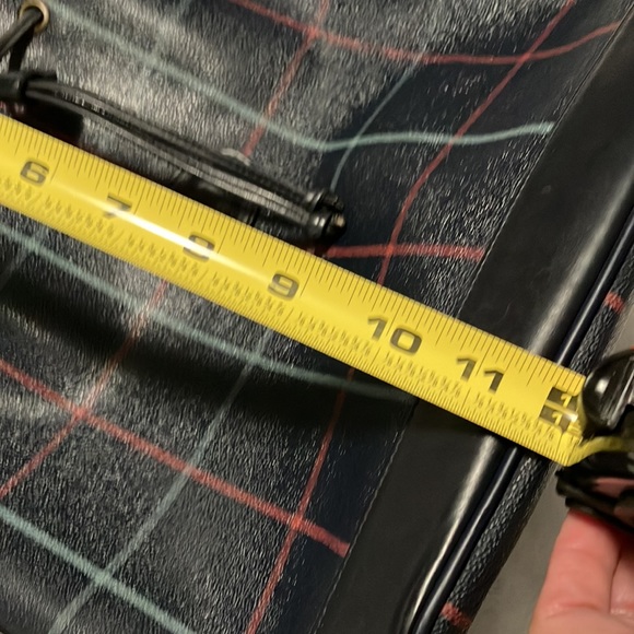 Authentic Vintage Burberrys Navy blue Plaid Leather Bucket bag with wallet - Picture 13 of 13